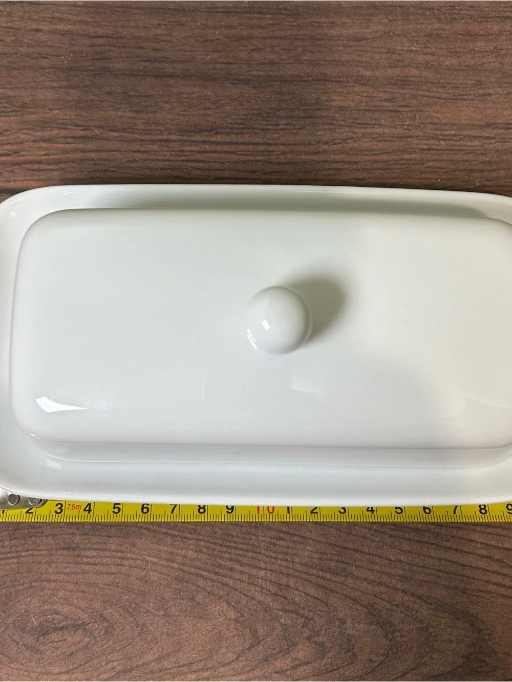 Better Homes and Gardens White Porcelain Covered Butter Dish Perfect Condition